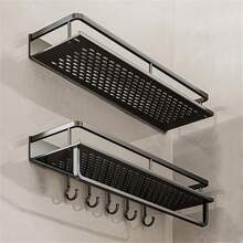 Giá để đồ treo tường, giá để đồ góc phòng tắm, móc treo khăn tắm, dụng cụ đựng đồ trong nhà vệ sinh, giá để đồ trong phòng tắm, phụ kiện phòng tắm thích hợp để đựng đồ dùng trong nhà bếp, phòng tắm, ban công. - Nhiều màu - Xem 1