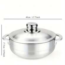 6入組鋁鍋，工廠直銷鋁製炊具 - 銀色 20cm/24cm/26cm/30cm/34cm/36cm - 查看 7