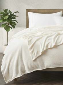 Soft Throw Blanket 17 Solid Colors King Queen Full Twin And Throw Size - 米色 - 查看 1