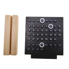 1 pieza Calendario de escritorio creativo en forma de tarjeta, calendario mensual extraíble con base de madera para recámara, hecho a mano, DIY, oficina, escritorio en casa, decoración - Multicolor - Ver 4