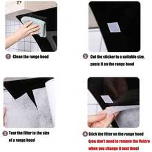 12pcs Kitchen Range Hood Oil-Proof Cover, Oil-Absorbing Sheet, Grease Filter Paper, Disposable Side Oil Absorbing Pad - Range Hood Filter - View 4