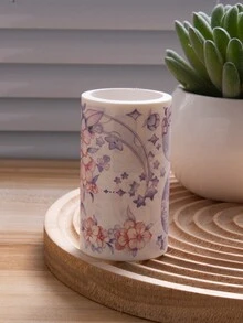 1 Bộ Băng Washi, Nhãn Dán Trang Trí Hoa Đẹp & Thời Trang Dùng Cho Nhật Ký & Album Ảnh - Màu tím hoa cà - Xem 5