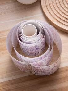 1 Bộ Băng Washi, Nhãn Dán Trang Trí Hoa Đẹp & Thời Trang Dùng Cho Nhật Ký & Album Ảnh - Màu tím hoa cà - Xem 7