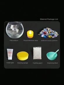 1pc DIY Glass Mosaic Vase Material Kit For Handmade Parent-Child Puzzle Toy Creative Home Decoration - Multicolor - View 10