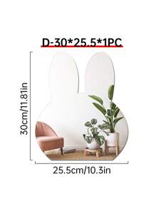 1pc Cat Shaped Mirror Decoration Wall Sticker, 2mm Thick Acrylic Material Mirror Decal, Suitable For Bedroom, Living Room, Bathroom, KitchenToilet Sticker,Stickers,Wall Decal,Vinly Decal For Home Decorations,Spring Decoration Items Refesh Your Home,Rama Decoration Stickers