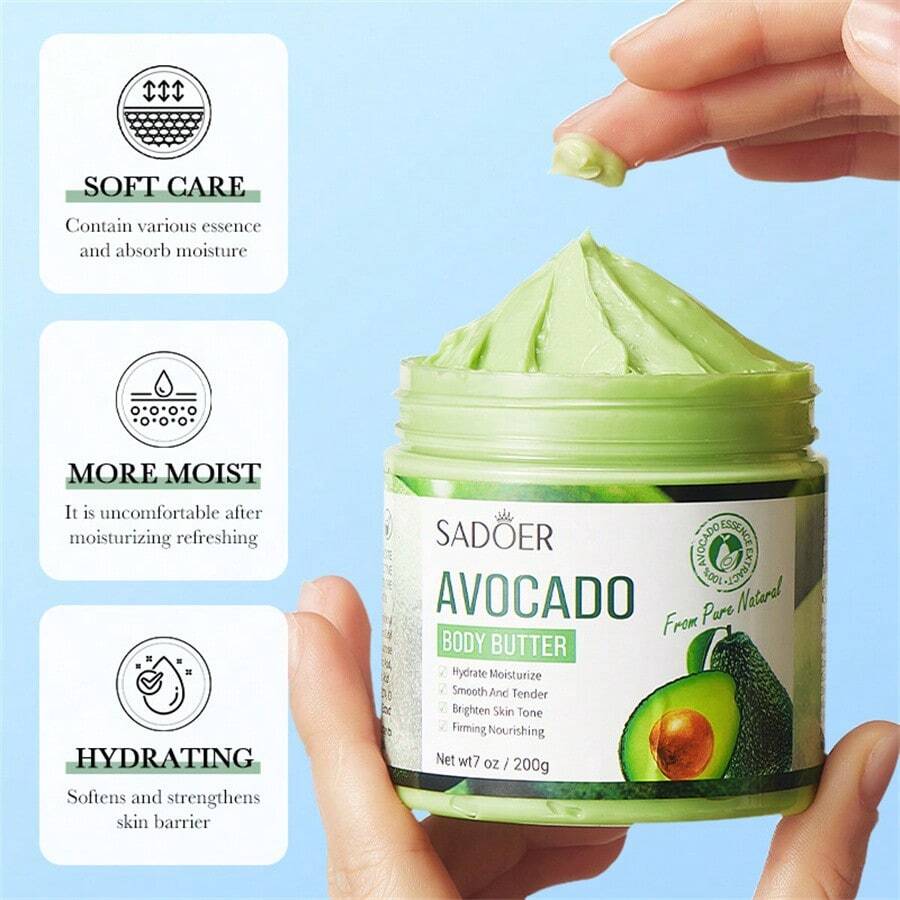 QIANSOTO Avocado Body Butter, 200g Long-Lasting Moisturizing And Fragrance Body Cream - Avocado Butter - View 1