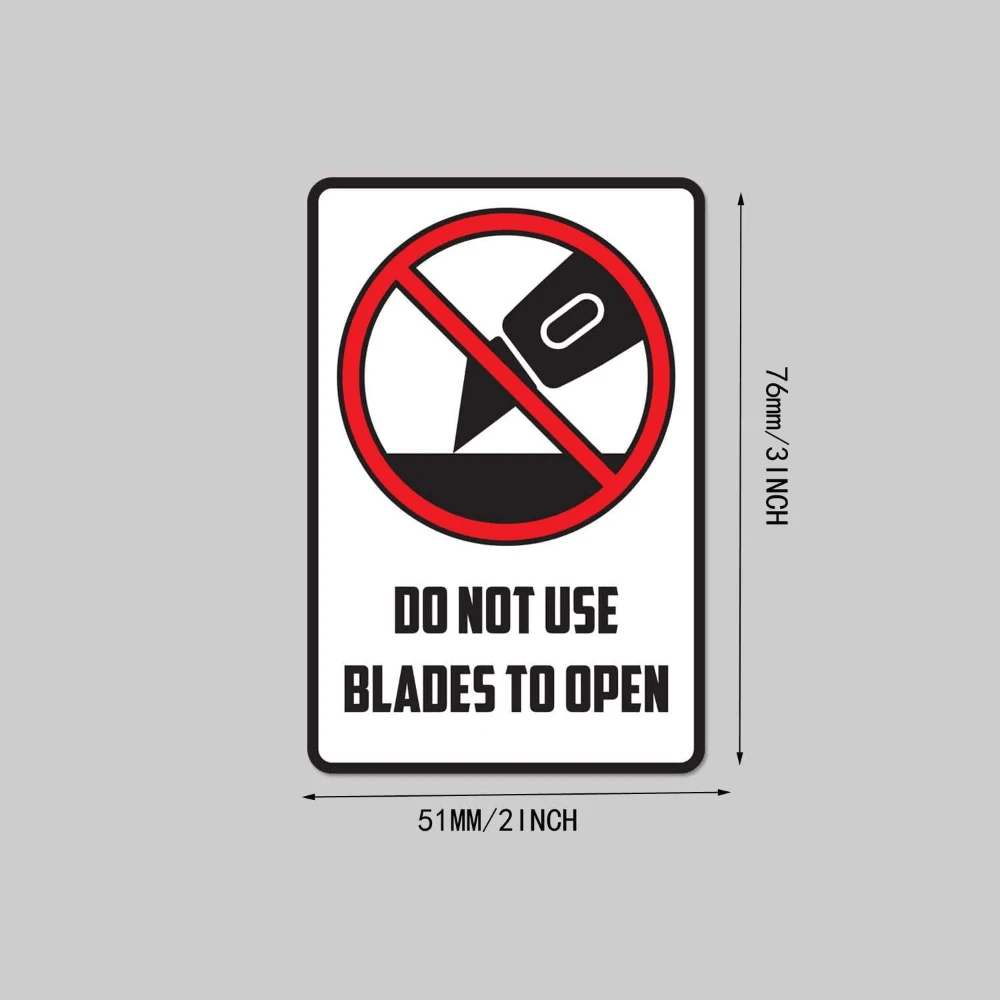 Blade Labels 60pcs Do Not Use Blades To Open Stickers 2 X 3 Inch Do Not Use Blade ...