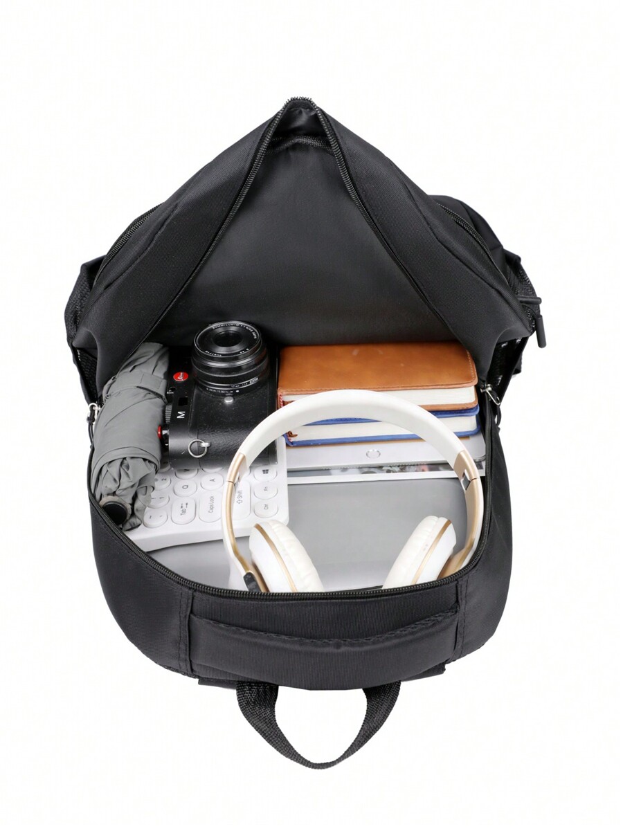 Laptop Backpack With Many Pockets Large Capacity Nylon Men Business Travel Backpack With Multiple Pockets