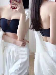 3pcs Strapless Non-Slip Bralette For Women, Cup Push-Up Bra Wireless For Small Breasts, Seamless Bandeau Bra