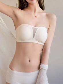 3pcs Strapless Non-Slip Bralette For Women, Cup Push-Up Bra Wireless For Small Breasts, Seamless Bandeau Bra