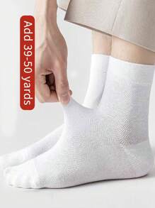 5 pares de meias masculinas Plus Size de bocas soltas e finas com malha fina, meias respiráveis com superfície de rede oca para o verão.