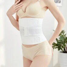 1入女士運動腰間訓練器腰帶產後束腹包3合1束腹帶，高彈性和強力控制 - 強效高彈束腰帶 - 查看 9