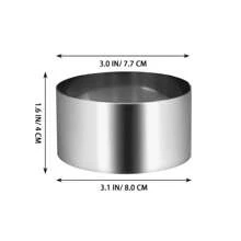 Aros anillos para pastelería galletas repostería pan 8 cm de diámetro x 4 cm de altura acero inoxidable - Gris - Ver 11