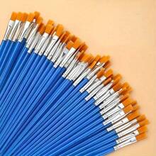 10pcs Nylon Paint Brushes For Acrylic And Watercolor Painting, Art And Craft, Model, Face, Nail, Rock Painting, Flat Paint Brush 6.5 Inches Blue, Arts And Crafts Kids, Paint Brushes, Kids Crafts, Arts And Crafts Kids, Paint Brushes, Kids Crafts, Sheet Mask For Kids, Toddler Painting,Kids Art,Kids Arts And Crafts,Kids Painting,Back To School
