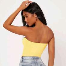 Top sexy juvenil fresco chic moda - Amarillo - Ver 2