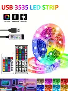 1入組5050 LED燈帶3.2FT/6.5FT/9.8FT/16.4FT USB供電LED燈帶套裝-智能手機應用程式遠程控制-可變換顏色，完美適用於電視，電腦背光以及派對氛圍營造生日禮物 - 24KEY APP控制 - 查看 2