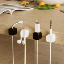 6入組磁性電纜夾【電纜平滑調節】電纜夾，桌面電纜管理器，家用桌面電話車用桌面床頭櫃鼠標數據線USB驅動器支架 - 彩色 - 查看 12