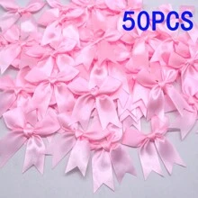 50pcs Large Satin Ribbon Bows, Colorful Tail-Shaped Bowknots, Mixed Color Cute Knots Perfect For Decorating Cake Boxes, Candy And Gift Packaging, Party Favors - Multicolor - View 17