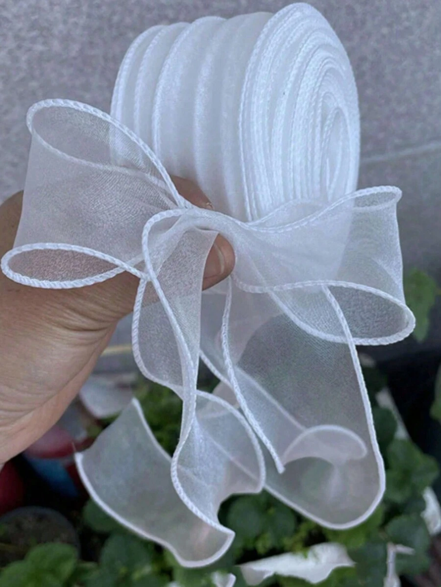 850cm/2Pcs/1Pc Mermaid Tail Tulle Fabric DIY Ribbon, Suitable For Flower Bouquet, Cake, Bow, Bookmark, Party Supplies, Holiday Decoration, Christmas & Valentine's Day Gift Wrapping