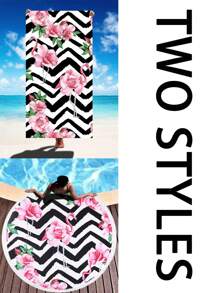 Superfine Fiber Quick-Dry 250gsm Nordic Tropical Flamingo Printed Beach Mat & Yoga Mat, Sunscreen Shawl Blanket, Suitable For Travel, Camping, Swimming, Outing. 1pc 70*140 Bath Towel, Beach Towel, Or 1pc 90*180 Bath Towel, Beach Towel, Or 1pc 150*150 Round Fringed Beach Towel. Summer Travel, Vacation Holiday