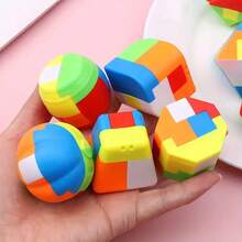 12入組益智拼圖遊戲玩具，塑料解鎖嵌鎖智能遊戲，適用於智商、邏輯測試和緩解焦慮（隨機顏色和款式） - 彩色 - 查看 3