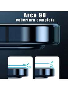 Mica Cristal Pantalla Para iPhone 7/8plus + Lente Cámara - Negro - Ver 3