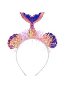 1pc Mermaid Mesh Flower Animal Design Hair Band For Party