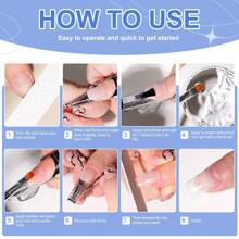 LIMEGIRL 硬式建構膠 60g 透明/粉色/白色 LED UV 延長甲膠，強效加固與雕塑甲膠，適用於覆蓋層，專業沙龍與 DIY 美甲 - 無色 - 查看 6