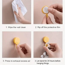 1pc/2pcs/10pcs/30pcs Self-Adhesive Wall Hanging Hooks, No Drilling Required, Suitable For Hanging Keys, Clothes, Bags, Towels And More Home Organization Accessories, Kitchen And Bathroom Stick-On Hooks, Random Colors(Pink, Yellow, Black, White, Light Green, Dark Green, Khaki), Halloween, Thanksgiving, Christmas Gifts Back To School