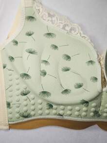 Lace Push-Up Bra For Small Breasted Women, Wireless With Side Support For Cleavage And Breathable Soft Skin-Colored Cups - Beige - View 8