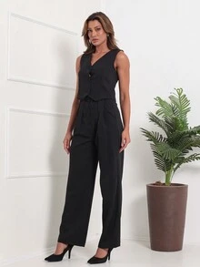 Women Two-Piece Outfits - 黑色 - 查看 2