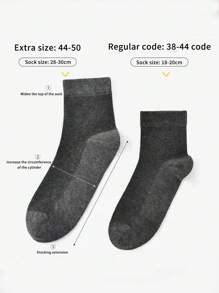 5 pares de meias masculinas Plus Size de bocas soltas e finas com malha fina, meias respiráveis com superfície de rede oca para o verão.