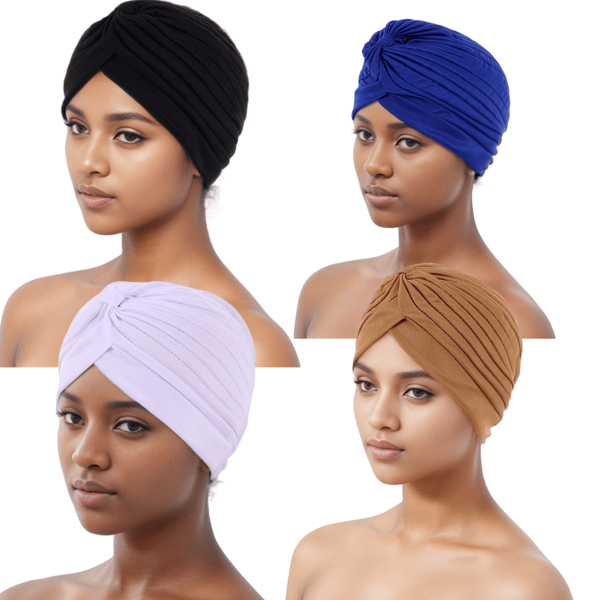 Ensemble de 3 pièces Chapeau de turban  de couverture de tête de casquette de hijabs de tête de couverture de yoga pour femmes, Bandeau d'été pastèque