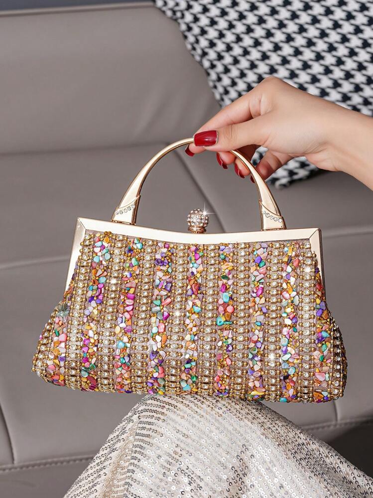 Mini pochette da sera a forma di cuore Borsa elegante da