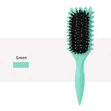 1 peine de aire para niñas para cabello rizado, peine desenredante antiestático para el verano - Verde - Ver 8