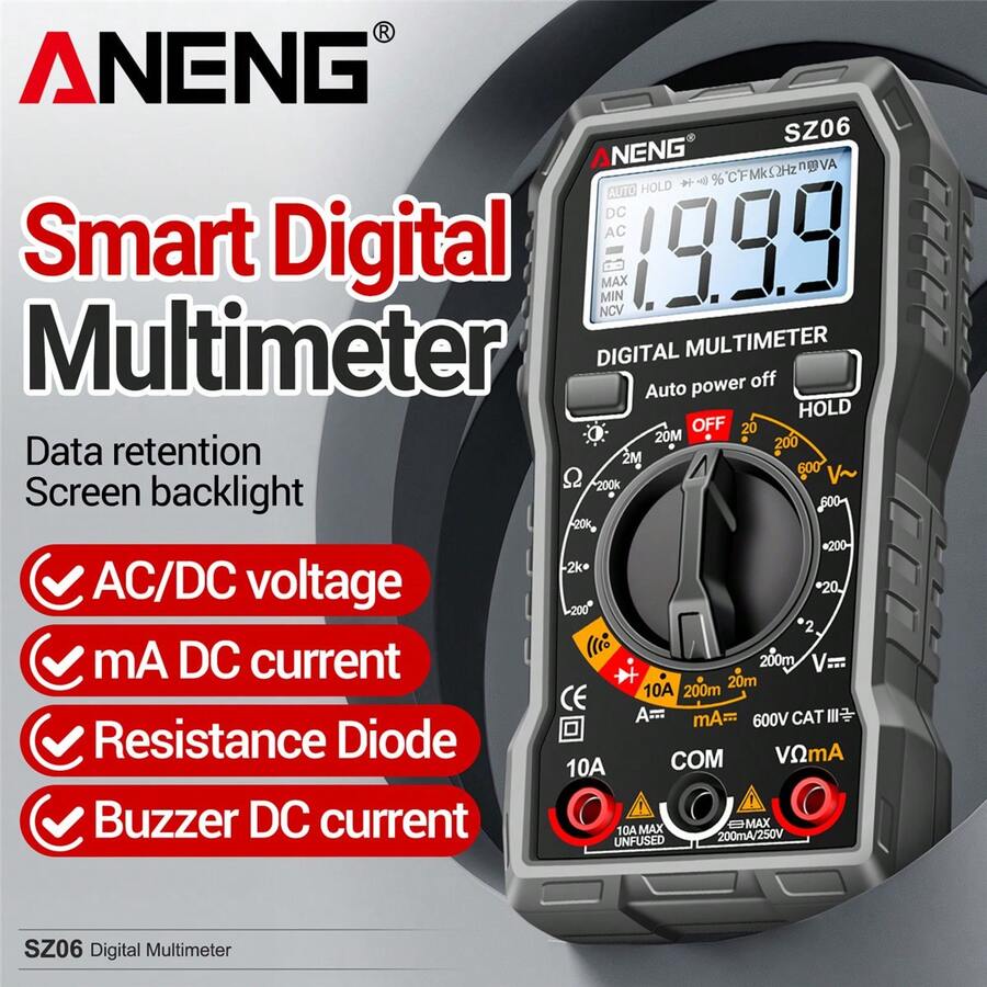 ANENG ANENG SZ06 Digital Multimeter Voltage Resistance Meter AC Ammeter