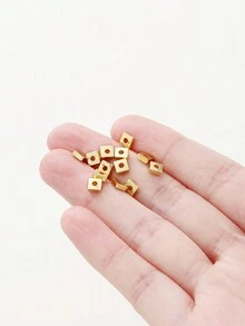 30/50/100pcs/Pack Anti-Tarnish Copper Square & Flat Spacer Beads For DIY Jewelry Making - Square Spacer - View 4
