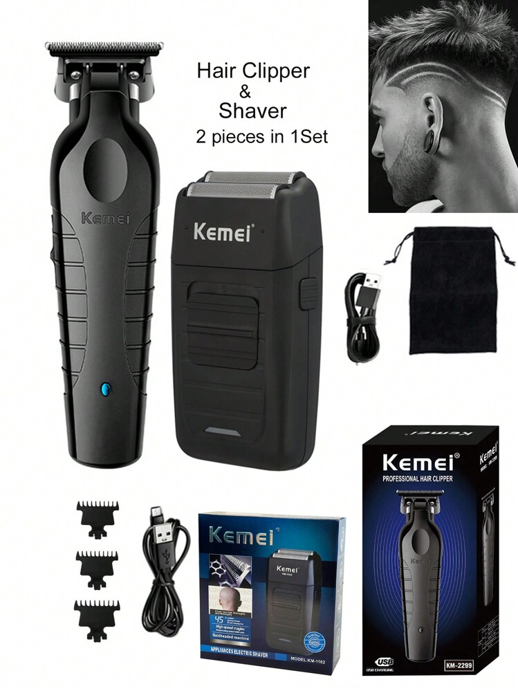 Kemei KM-199 充電式バリカン Amazon.co.jp: KEMEI 男性用バリカン、ヘアカット用