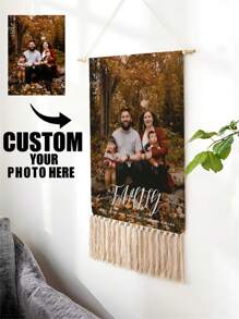 Customized Fringe Tapestry With Personalized Text, Images, Party Decoration, Wall Decor, Flag For Room, Room Decor, Tapestry, Wall Art, Custom Tapestry, Custom Flags, Home Decor, Flags For Room, Tapestry - Multicolor - View 1