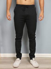 Men Pants - 黑色 - 查看 1