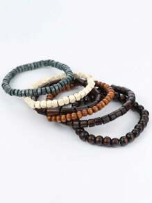 Ensemble de 6 Bracelets minimalistes en perles pour hommes, pour la décoration quotidienne, cadeau pour la famille et les amis, cadeau d'anniversaire de vacances pour les petit amis