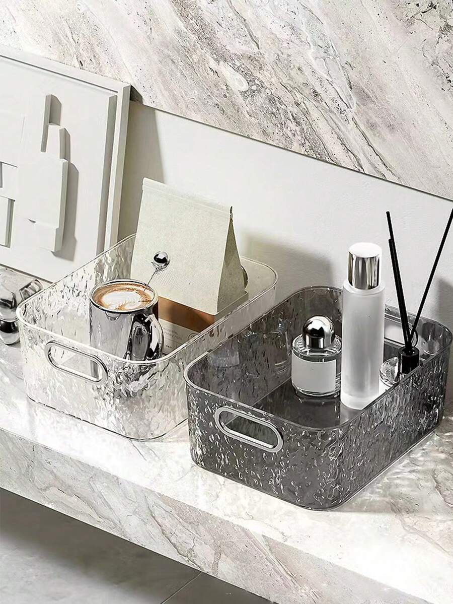 1 hộp đựng đồ để bàn di động, giỏ đựng đồ trong suốt bằng acrylic đựng mỹ phẩm, văn phòng phẩm, đồ dùng vệ sinh, thuốc men và đồ lặt vặt, hộp đựng đồ gia dụng đa chức năng, hộp đựng đồ trang điểm - nhiều màu - Xem 1