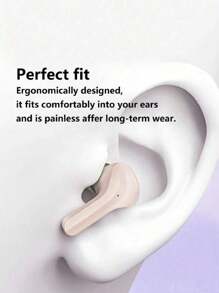 Auriculares inalámbricos pantalla digital sonido estéreo,auriculares Internos Con Control De Voz Y Volumen, Micrófono Incorporado, Puerto De Carga Tipo C, Regalo Del Día De San Valentín - Rosa - Ver 4