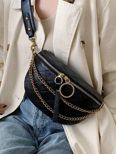 鑲嵌流蘇裝飾時尚斜跨包