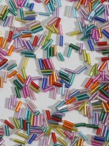 beadia 300 piezas de tubos largos de vidrio rellenos de plata para hacer joyas, accesorios de ropa de cuentas hechas a mano, y otros trabajos manuales