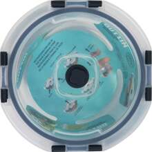 Quttin | 带真空封盖的圆形密封午餐盒 17X7.1CM - 多功能紧凑型圆形午餐盒 - 带密封盖的圆形午餐盒 - 可盛放新鲜安全食物的圆形午餐盒 - 旅行的理想午餐盒学校用品，返校