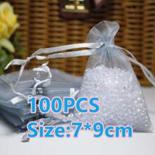 100pcs Organza Gift Bags, 7*9cm Size, Suitable For Weddings, Candy Favors, Gifts, Parties, Home Decor, Baking, Jewelry, All Seasons And Celebrations - Multicolor - View 11