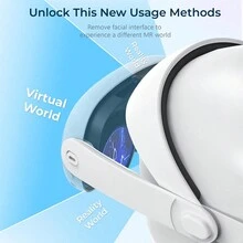 適用於VR眼鏡的機頭架，便攜式快拆式冷卻頭帶，人體工學設計升級版V2.0 - Meta Quest 3 頭帶配件 - 查看 5