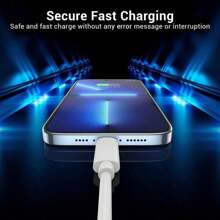 1/2/3 bucăți 1/2/3m [certificat MFi] compatibil cu cablu de încărcare pentru iPhone, cablu de încărcător rapid 2,4 A compatibil cu Apple iPhone 14/13/12/12 Pro/ Max/12 Mini/11/11 Pro/XS /Max/X R/X/8/8 Plus/IPad Cablu de date USB la Lightning, Cablu de date USB C la Lightning Tip C T0 Cablu de încărcare Lightning - alb - Vizualizare 6