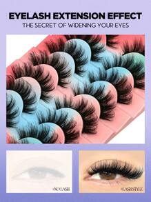 GROINNEYA 10 Pairs Manga Lashes Faux Mink Eyelashes Cat Eye Eyelashes Natural Full False Eyelashes Volumized Eyelash Extension Travel Essentials Makeup Tools(MK06) Strip Lashes, Lashes, Eyelashes, Fake Lashes